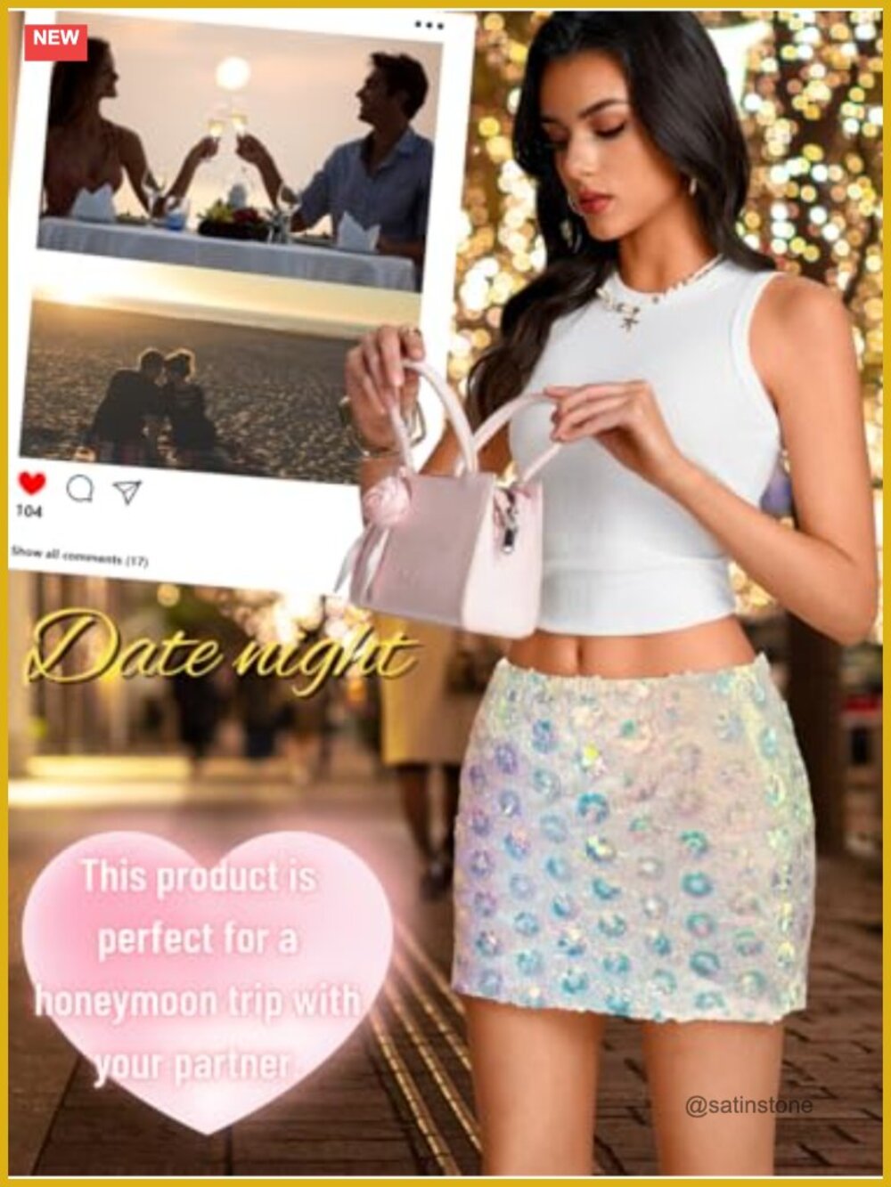 Sequin Mini Skirt Low Rise Bodycon Sparkly Disco Party Concert - Picture 4 of 6